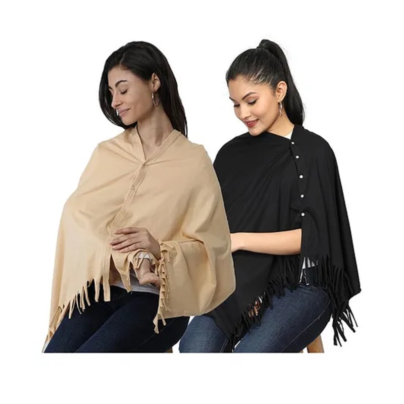 Nene Multi Purpose Nursing Shawl Pack of 2 – Beige Black
