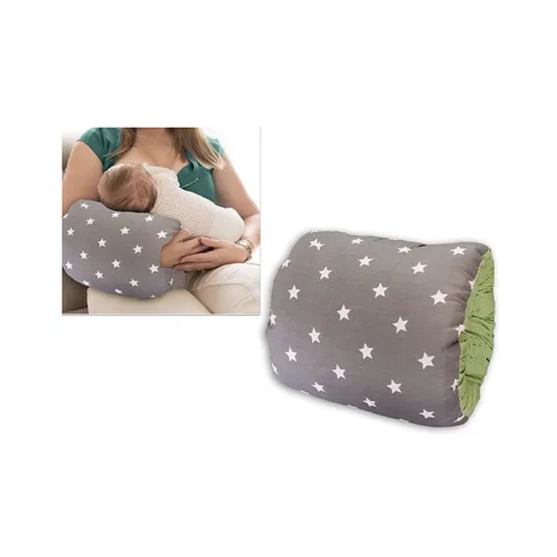 numum Cozy Nursing Baby Arm Pillow for Cradle Gift for Novice Mothers: Head Support Pillow Anti-Spitting Breastfeeding and Bottle Feeding Nursing Arm Pillow (Star-Grey)(Color and design May vary)