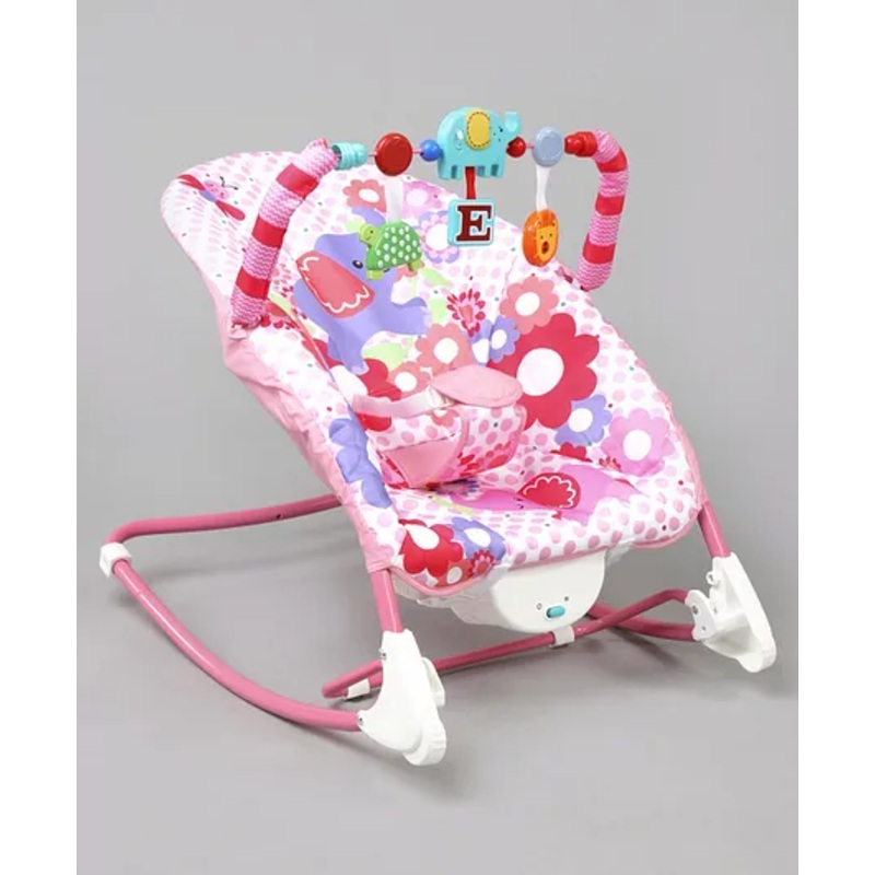 Zoe Battery Operated Musical & Portable Baby Rocker – Pink