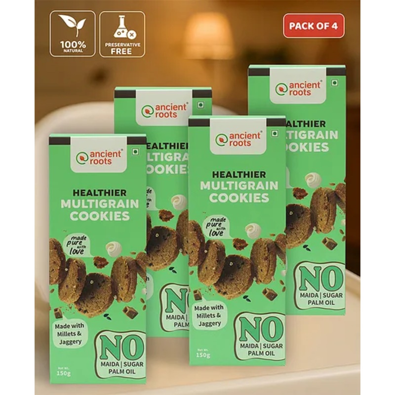 Ancient Roots Multigrain Cookies Pack Of 4 -150 g Each
