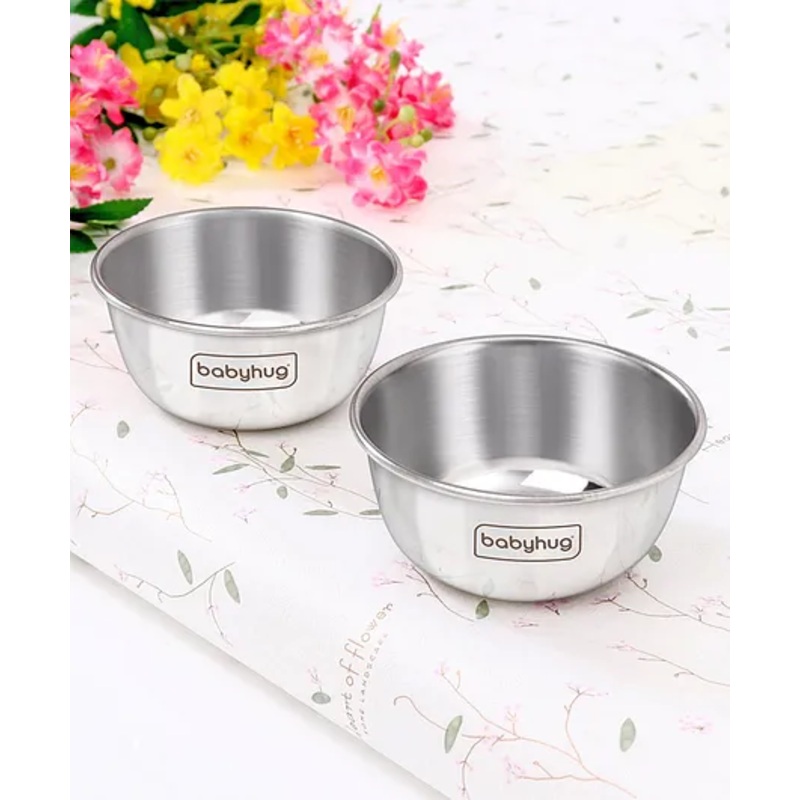 Babyhug Stainless Steel Feeding Bowl 150 ml – Set of 2