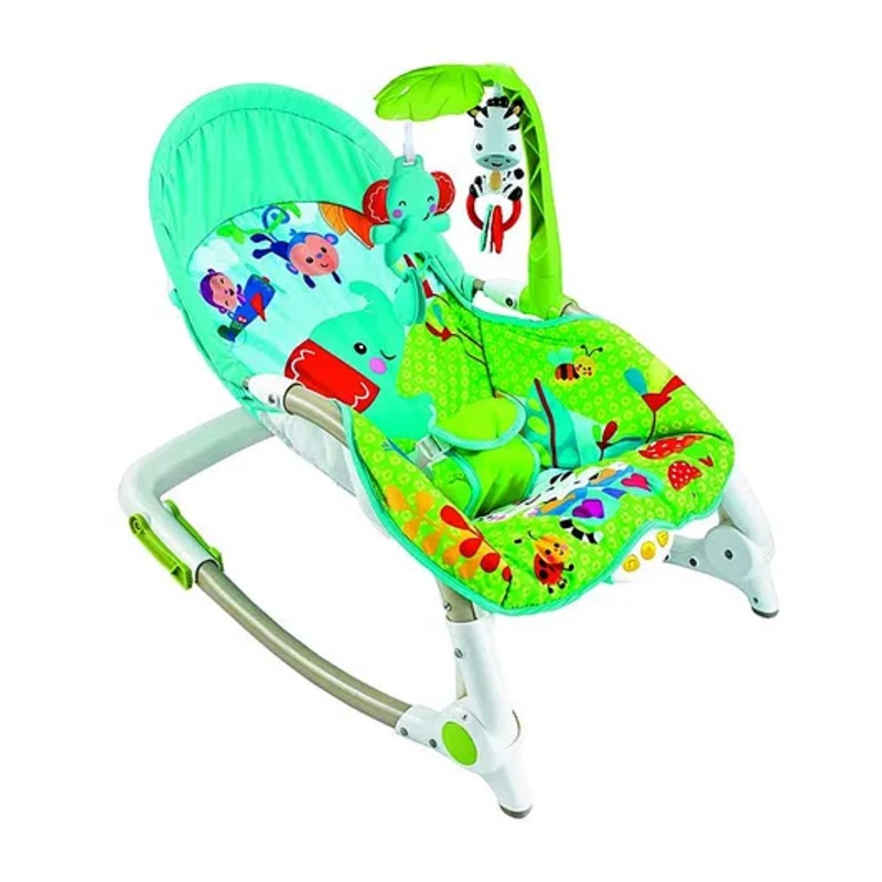 Baybee Toddler Portable Recliner Rocker Chair With Activity Toys – Green