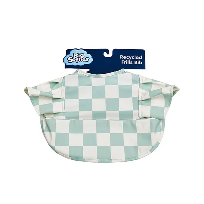 Big Softies Recycled Frill Bibs – Sea Green