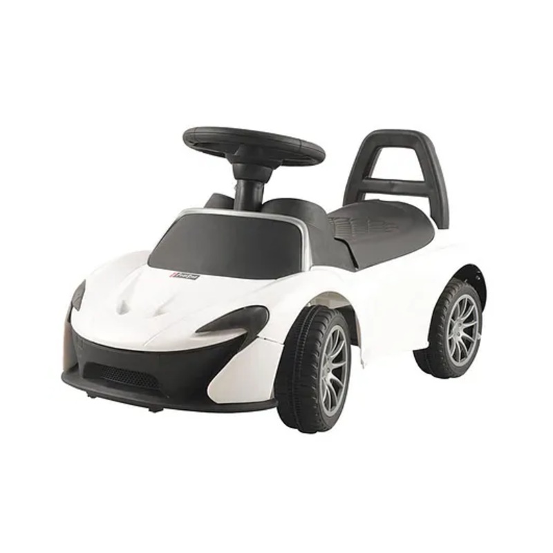 JoyRide Drift Spider Car Ride on for Kids with Music & LED Light Push Car for Baby with Backrest Safety Guard Under Seat Storage & Big Wheels Ride on – White