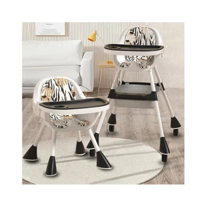 Little Olive 3 in 1 High Chair with Safety Harness and Adjustable Height – Grey