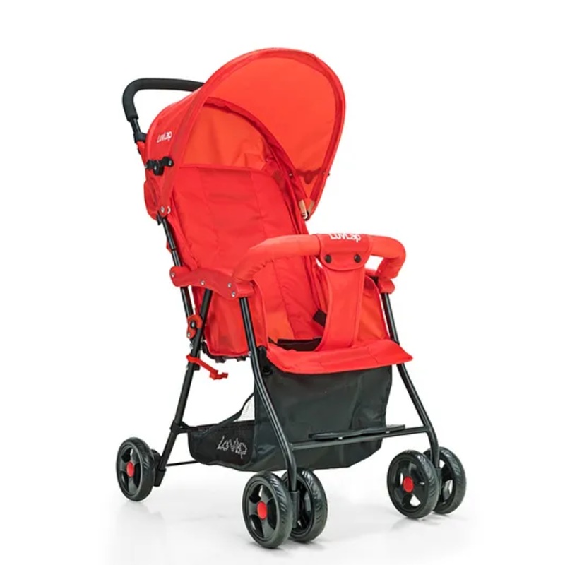 LuvLap Apollo Stroller With Canopy – Red