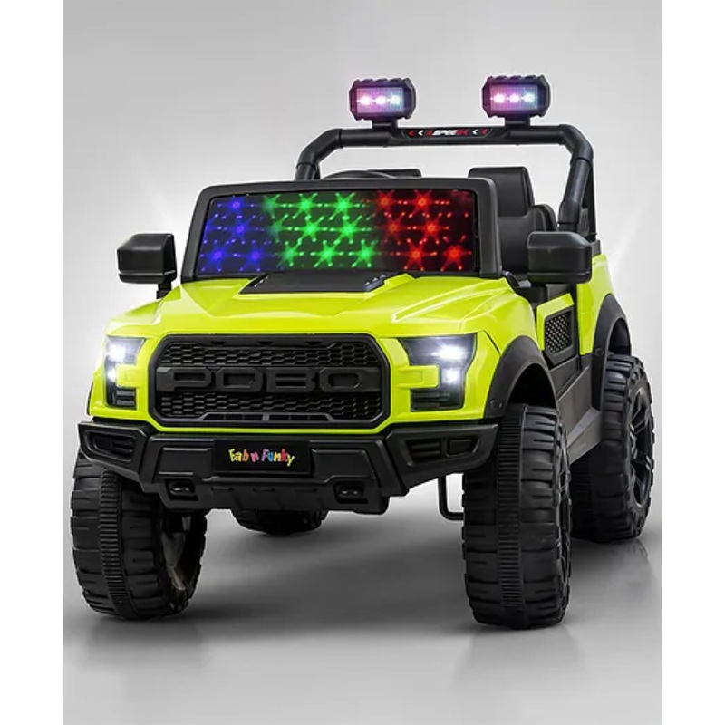 Pobo Ride On Battery Operated Jeep With Music And Lights – Green
