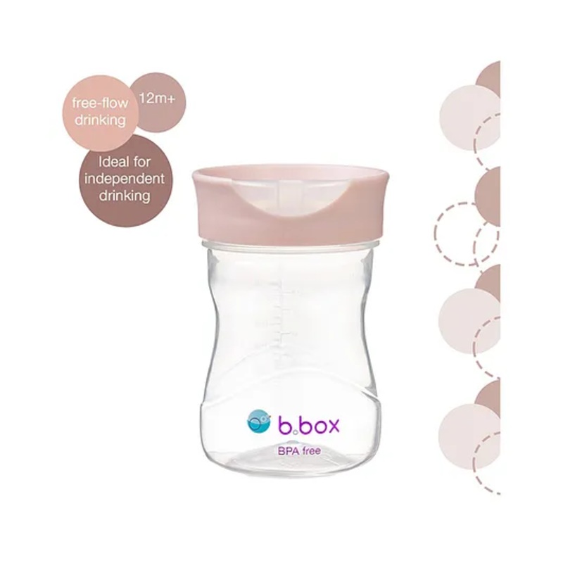 b.box Easy Free-Flow Drinking Training Cup – 240 ml – Blush Pink