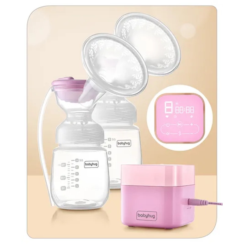 Babyhug Double Breast Pump – Pink & White