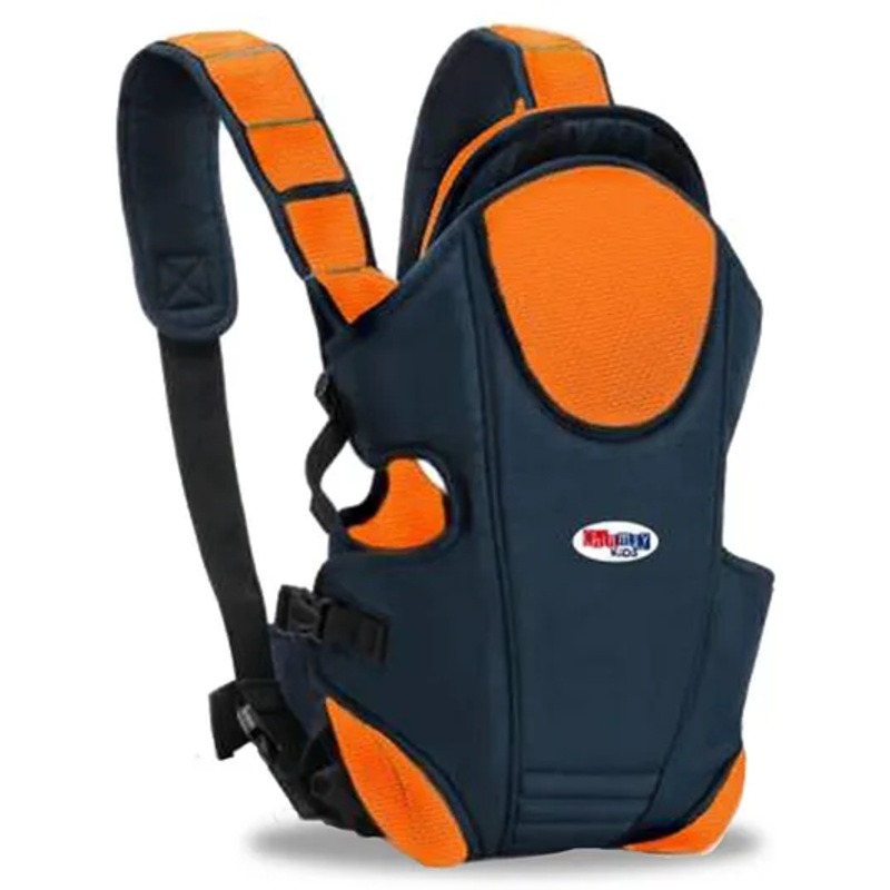 Chinmay Kids 3 in 1 Premium Baby Carrier Bag With Adjustable Strap & Head Support – Black Orange
