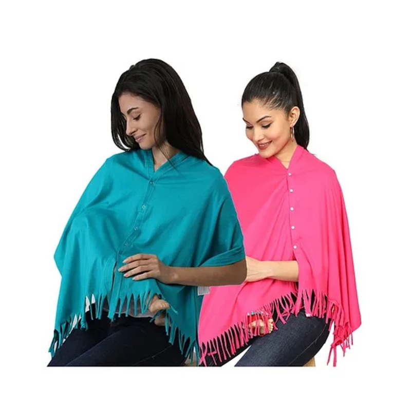 Nene Multi Purpose Nursing Shawl Pack of 2 – Green Pink