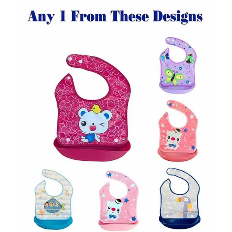 The Little Lookers Waterproof Bib Printed ( Color May Vary )