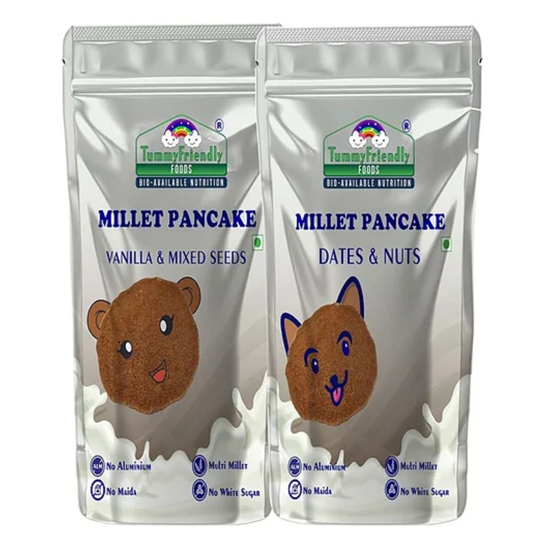 TummyFriendly Foods Millet Pancake Mix – Dates, Nuts, Seeds. HealthyBreakfast. 2 Packs 150g Each Cocoa Powder (2 x 150 g)