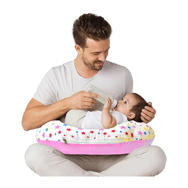 VParents Feeding Pillow Stars Print – Pink