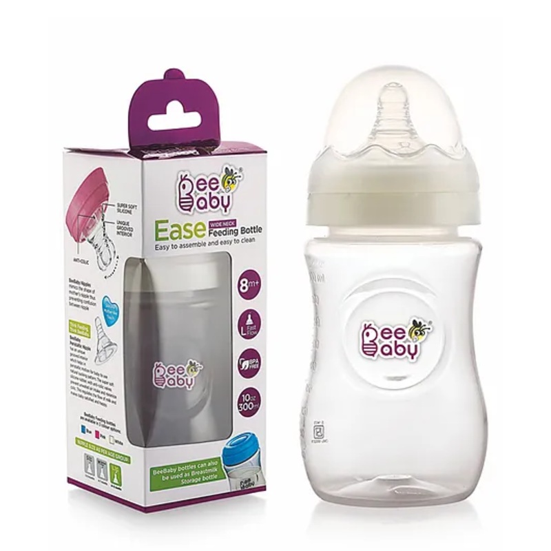 Beebaby Wide Mouth Feeding Bottle White – 300 ml
