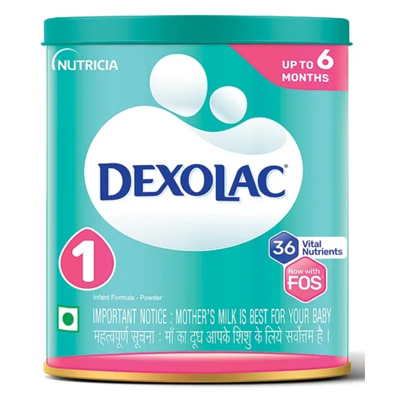 Dexolac Stage 1 Infant Formula for 0-6 Months – Calcium, Magnesium & Vitamin D Enriched Milk Powder, 400g Tin