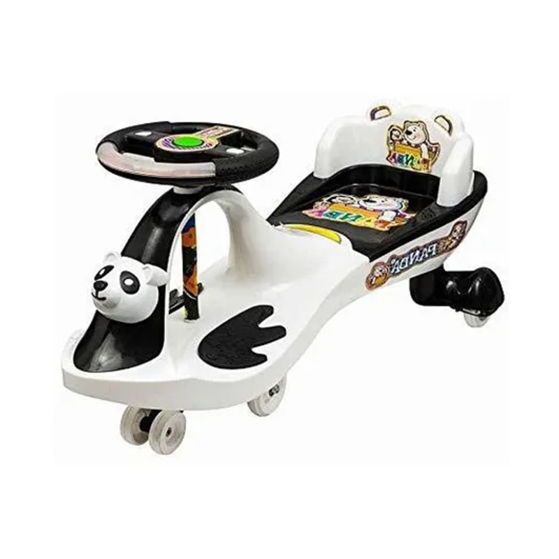 JoyRide Kid’s Swing Wiggle Twist & Go Scooter Panda Car Ride On- Multicolor