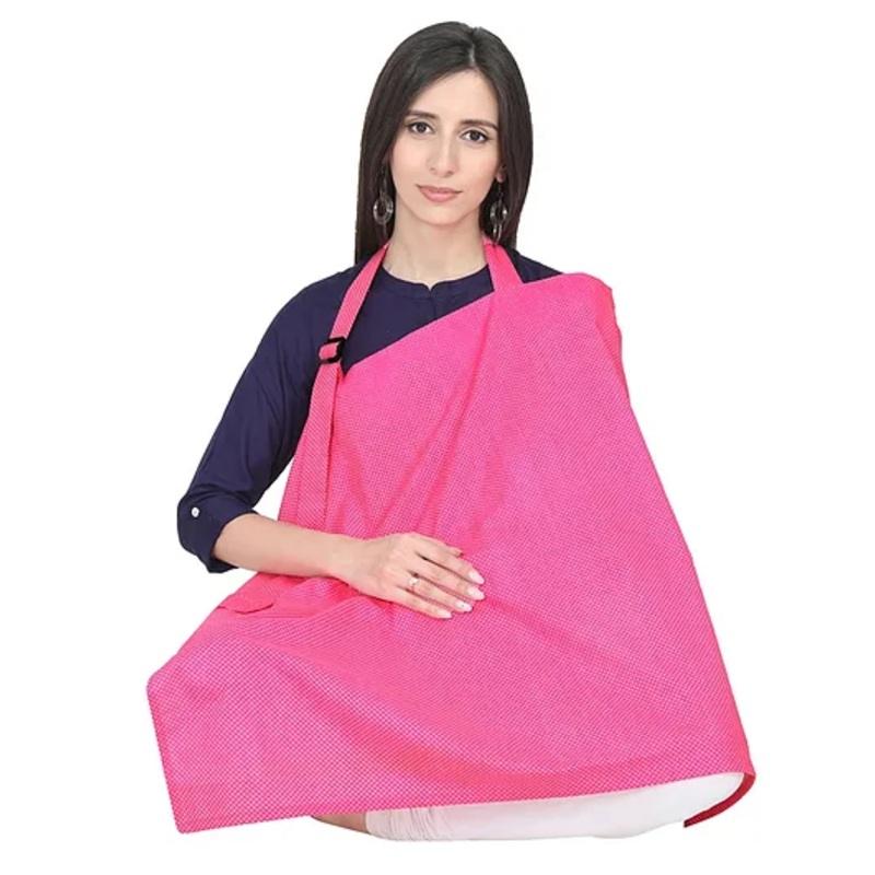 Lulamom Feeding & Nursing Cover Polka Print – Pink