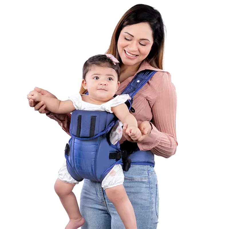 Mylo Baby Carrier Bag for 6 Months-15 Months Baby – Lightweight, Ergonomic, 3 in 1 Front, Back & Head Support Kangaroo Bag, Max Weight Upto 15kg, with Adjustable Buckle Strap – Blue