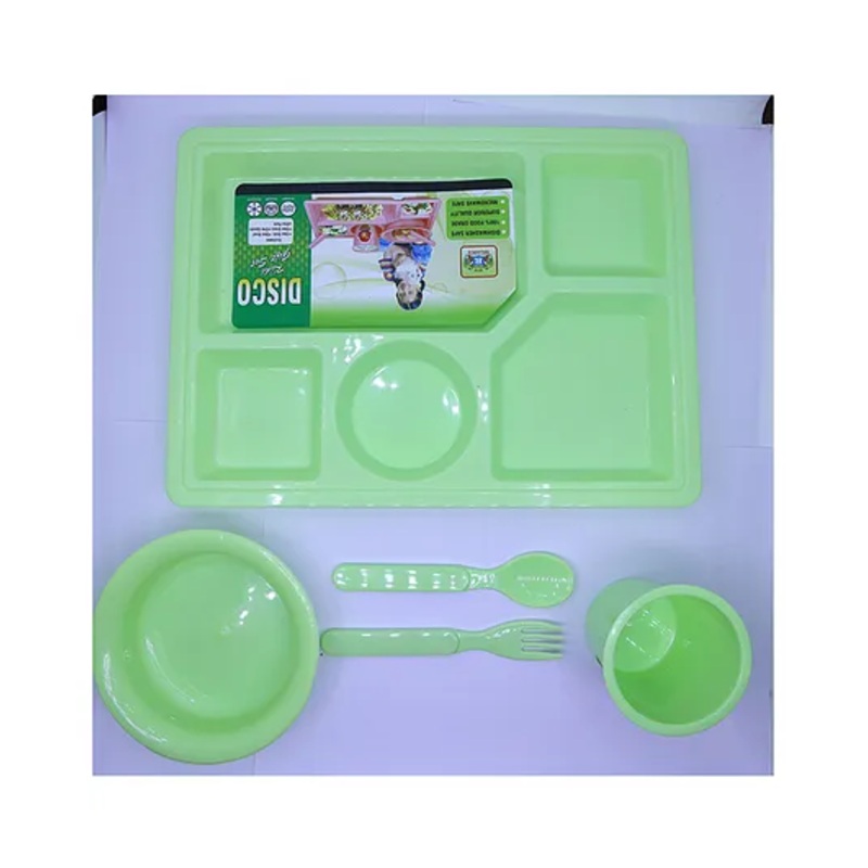 Robbox Disco Set Section Dinner Plates Top Rack Dishwasher Safe – Green