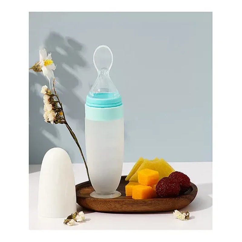 StarAndDaisy Baby Food Dispensing Spoon: Squeeze Feeder Dispenser for Baby – Self Feeding Bottle Spoon 90 ml (Blue)
