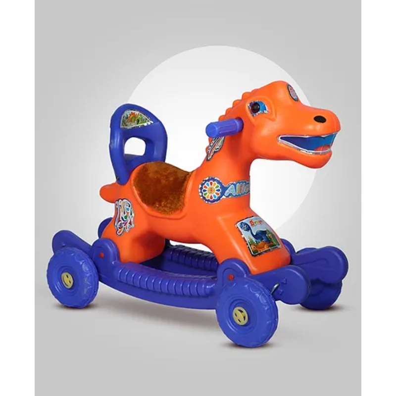 Toy Plus Dragon Baby Push Ride On and Rocker – Blue Orange