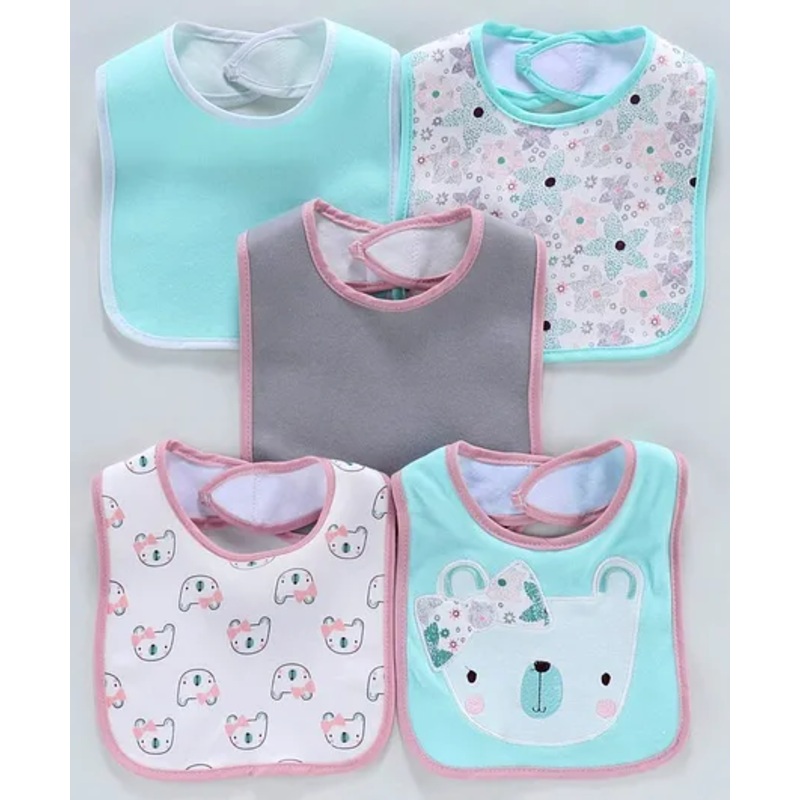 Zoe Knitted Bibs Pack of 5 – Multicolor