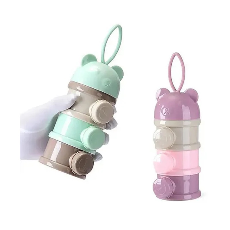 COMERCIO 3 Layers Multipurpose Milk Powder & Food Storage Container – Multicolor