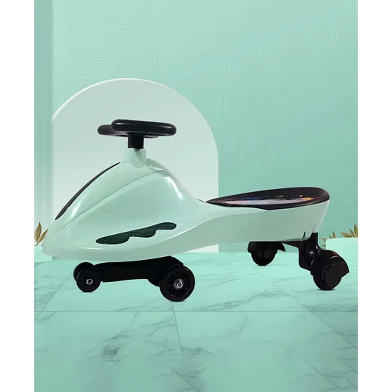 Kidsmate Drift Swing Car for Kids – Ride-On Toy with PU Wheels, Non-Slip Pedals, and 360 Rotating Steering For Easy Navigate the Car for Ages 3 and Up -Sea Green
