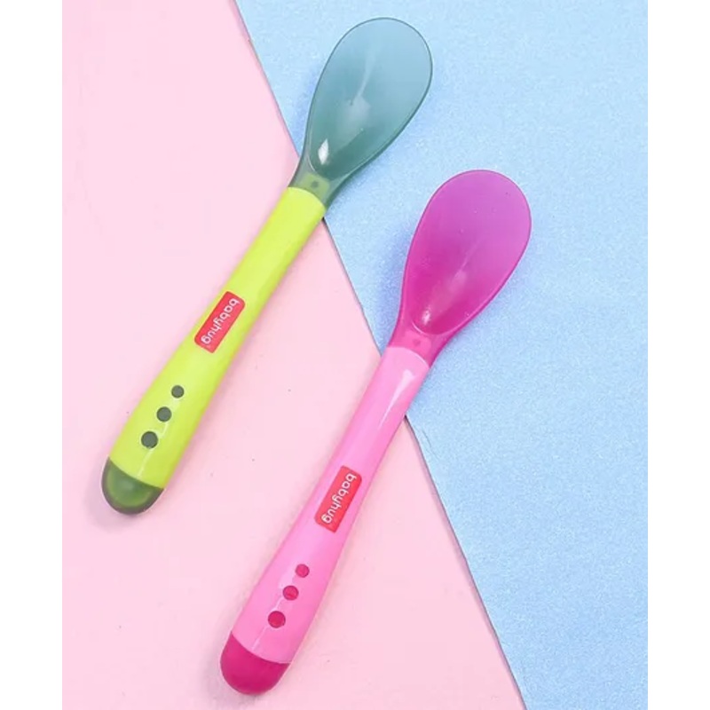 Babyhug Heat Sensitive Spoons Pack of 2 – Green Pink