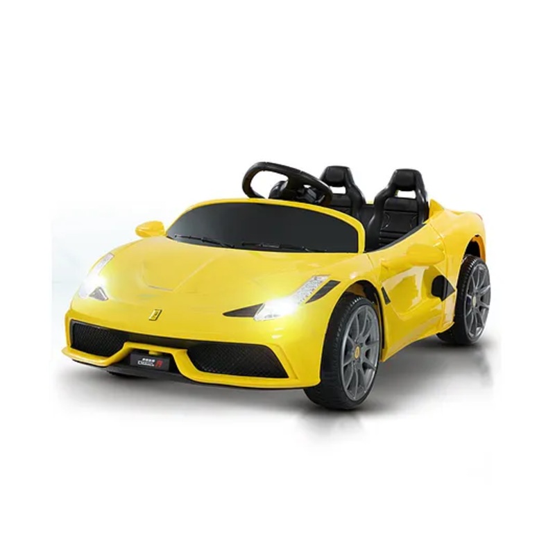Baybee Electric Rechargeable Battery Operated Car for Kids, Ride On Toy Kids Car with Music & Light (Yellow)