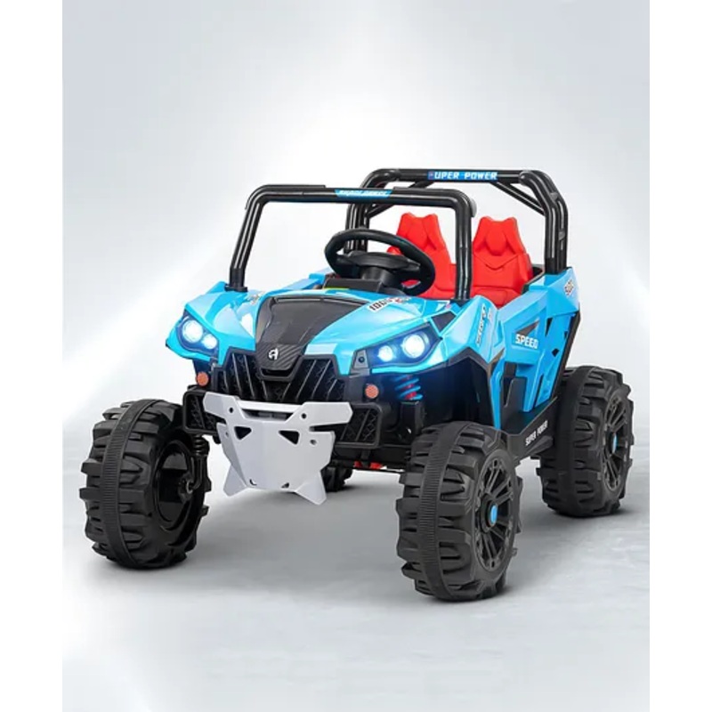 Baybee Gralto UTV Battery Operated Jeep for Kids, Ride on Toy Baby Car with Music & Light, Kids Jeep Battery Car Spring Suspension Electric Jeep Car for Kids (Blue)