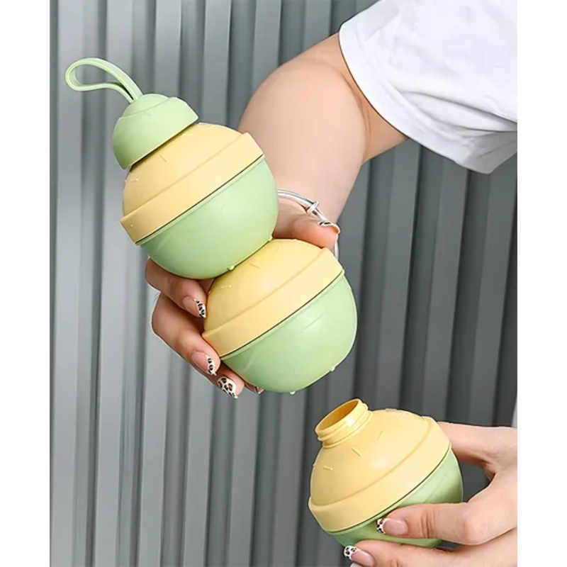 COZY VIBES Portable Three-Layer Baby Formula & Milk Powder Box Mixed Grain & Rice Cereal Packaging Targeted for Kids’ Feeding- PACK OF 1 – COLOR MAY VARY