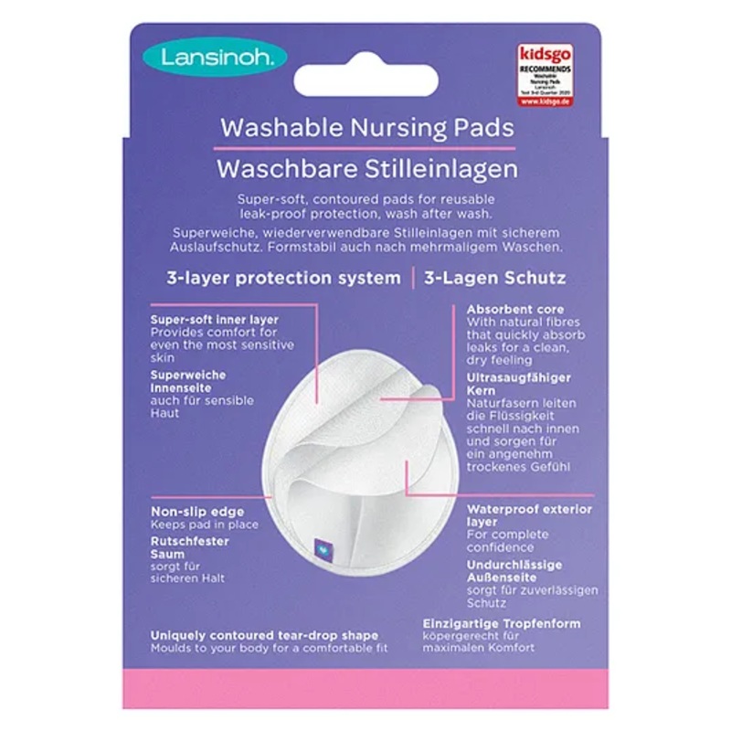 Lansinoh Washable Nursing Pads – 4 Pieces