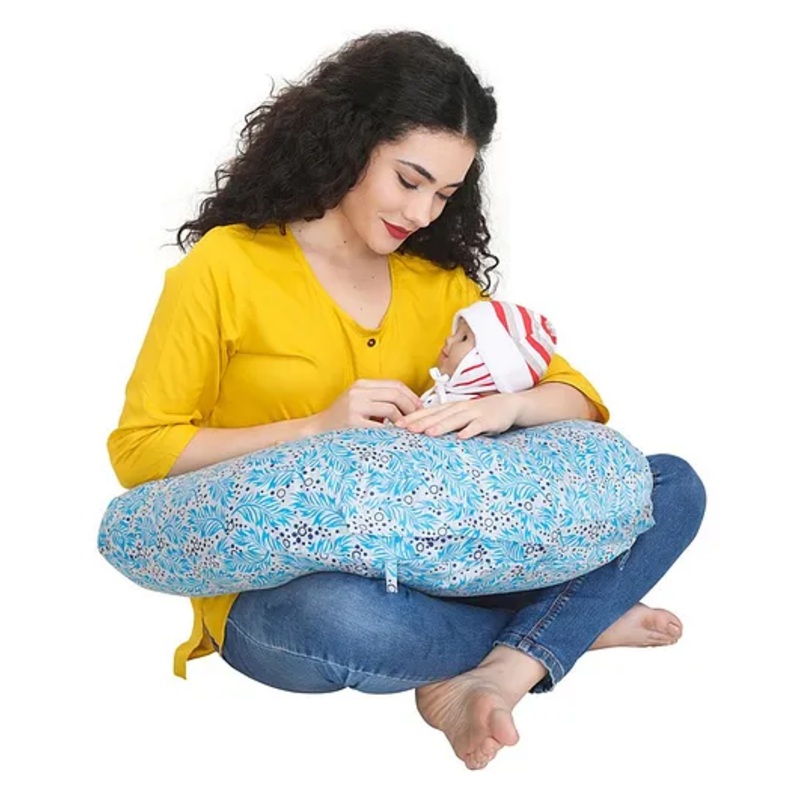 Nene Printed Nursing Pillow – Blue