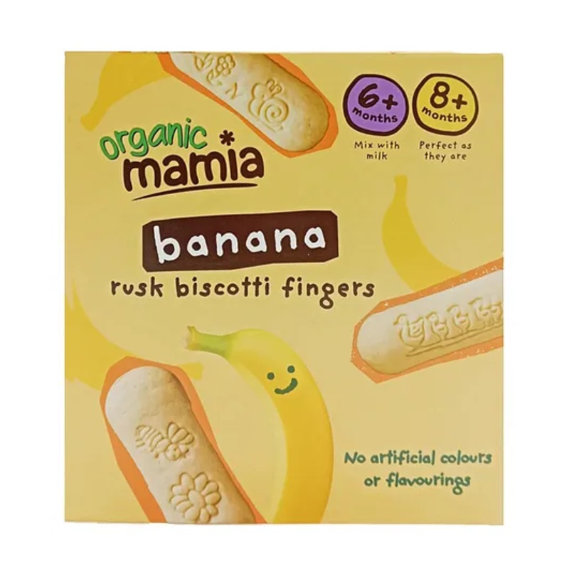 Organix  Mamia Banana Rusk Biscotti Fingers (6-8m+) – 100g