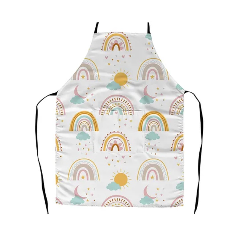 Right Gifting Satin Apron For Kids With Adjustable Waist & Centre Pocket – Multicolor