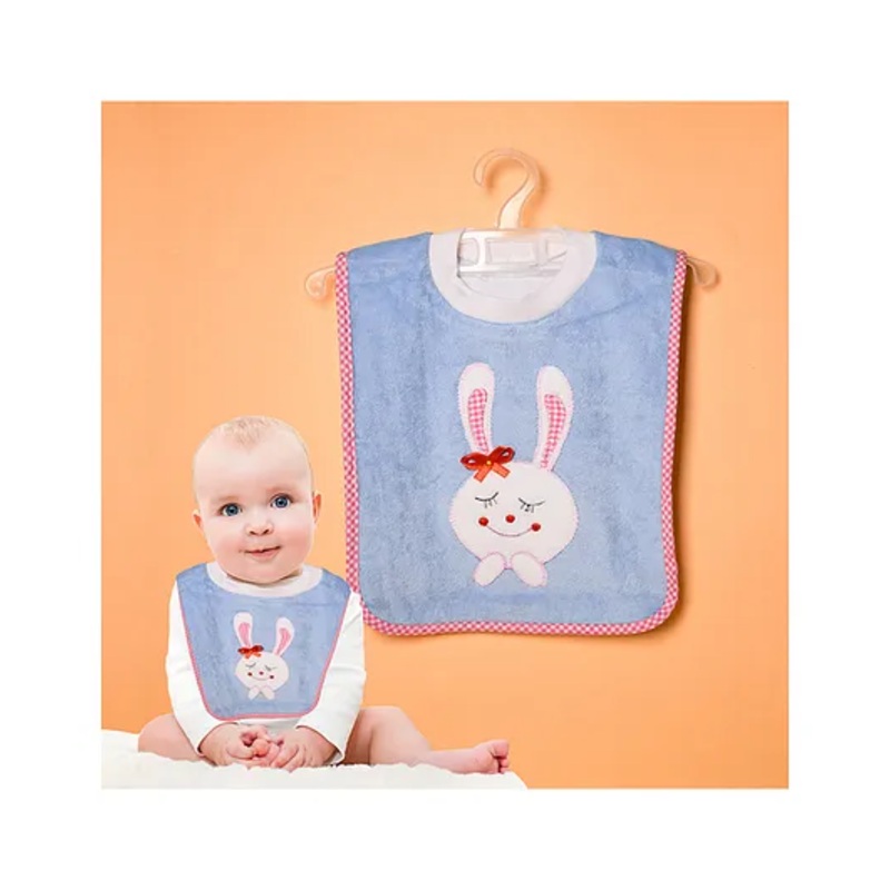 The Little Lookers Cotton Bib – Blue