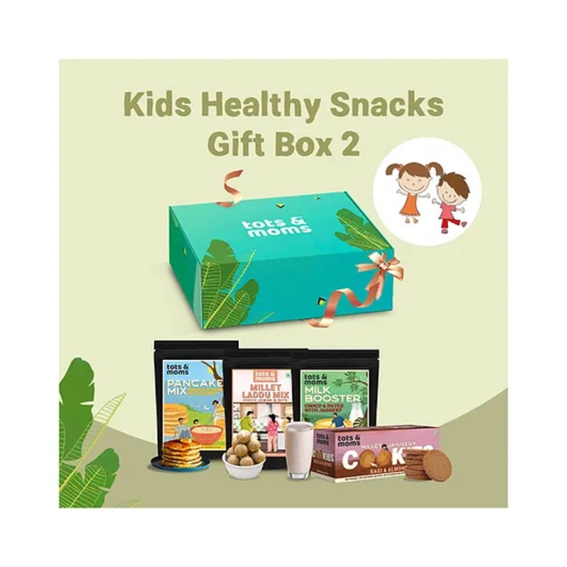 Tots & Moms Kids Healthy Snacks Gift Box | A Wholesome and Nutritious Treat for Growing Kids | Pack of 4