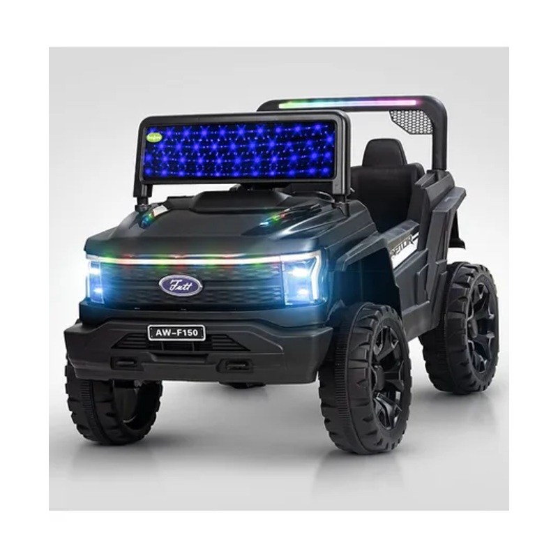 Baybee Eclipse Battery Operated Jeep for Kids | Ride on Toy Kids Car with Steering Function, LED Light & Music | Baby Big Battery Car with USB | Electric Car for Kids (Black)