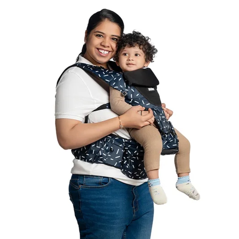 Littlebum Infinite Detachable Hip Seat Baby Carrier | Breathable, Multifunctional & Adjustable, Lightweight | It supports up to 20 kg | Perfect for front and back carrying, this versatile carrier is ideal for hiking and everyday use.