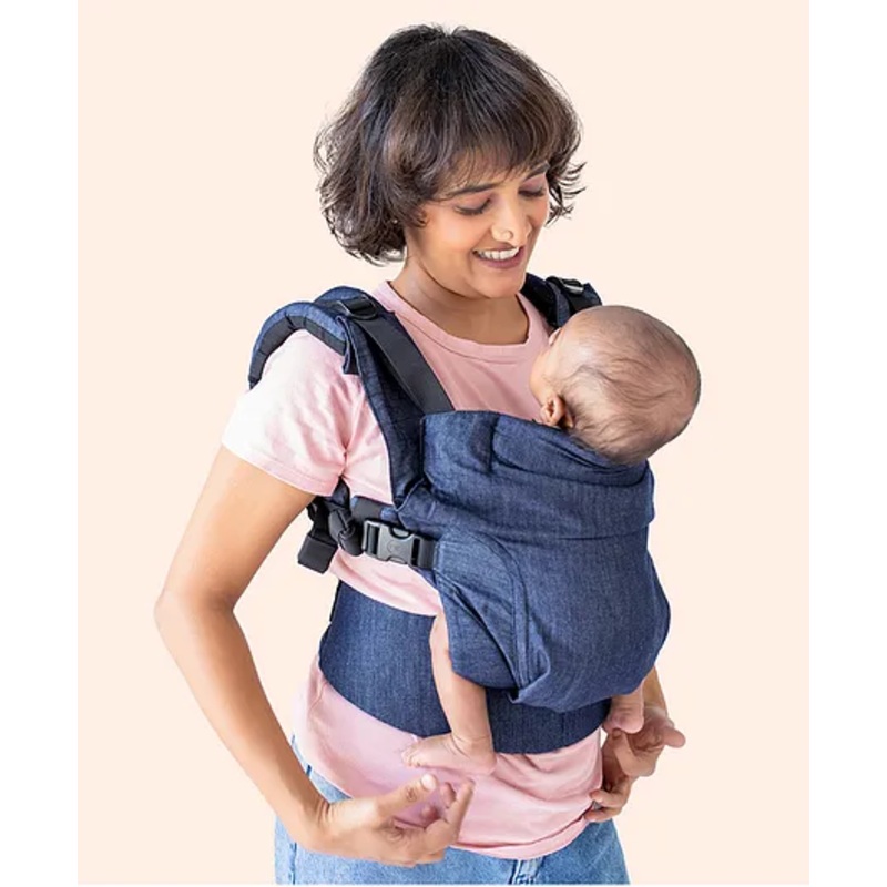Soulslings Cotton Aseema Handsfree Baby Carrier Fully Adjustable – Blue