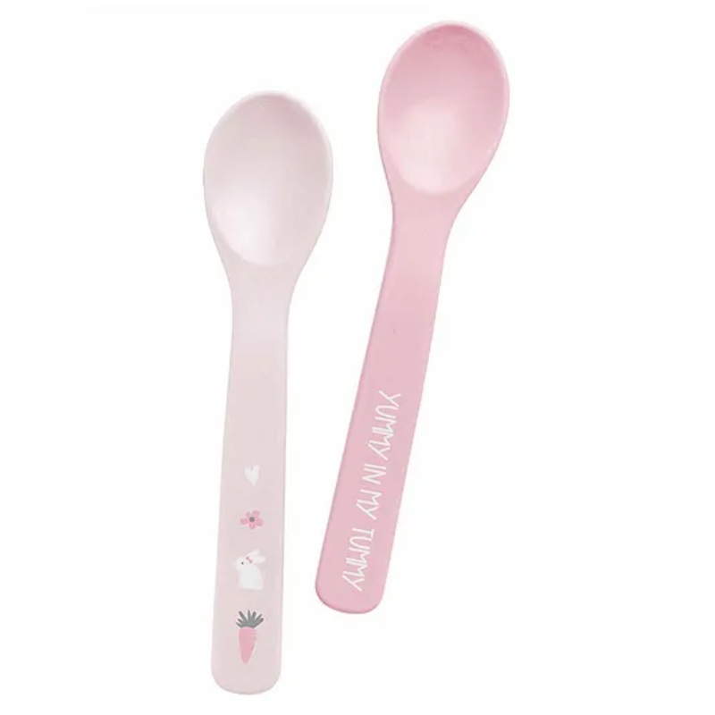 Stephen Joseph Silicone Baby Spoons Bunny Design Pack of 2 – Pink