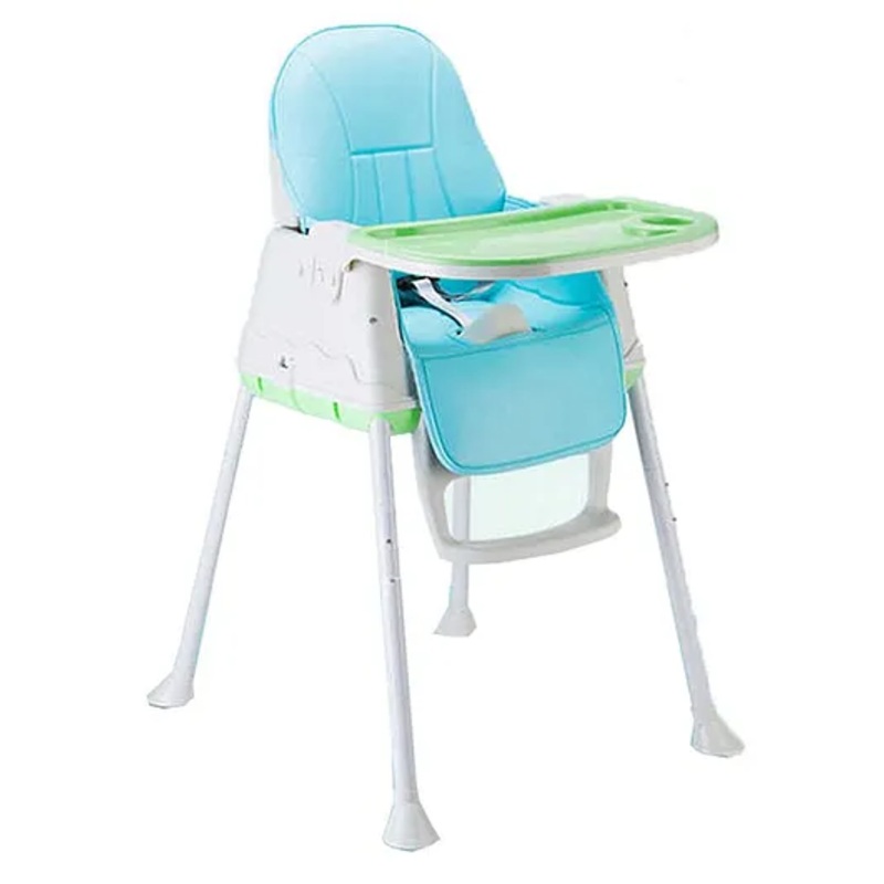 Syga Baby High Chair With Padded Seat – Blue Green