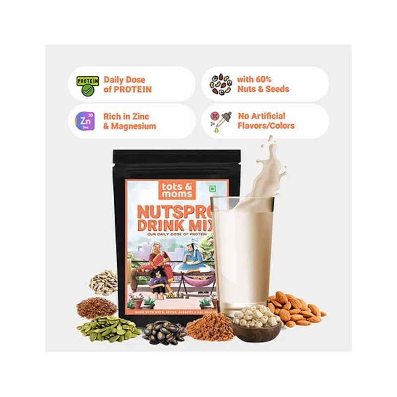 Tots & Moms Nutspro Drink Mix with Jaggery – 200 gm