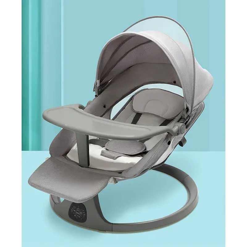 Automatic Electric Swing With Adjustable Speed & Soothing Music – Grey