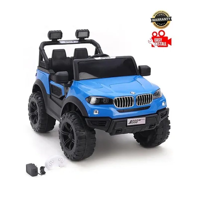 Ayaan toys 888 Renegade Battery Operated Jeep for Kids, Ride on Toy Kids Car with Windshield Light    Music  Baby Rechargeable Battery Car  Electric Jeep Car for Kids – BLUE