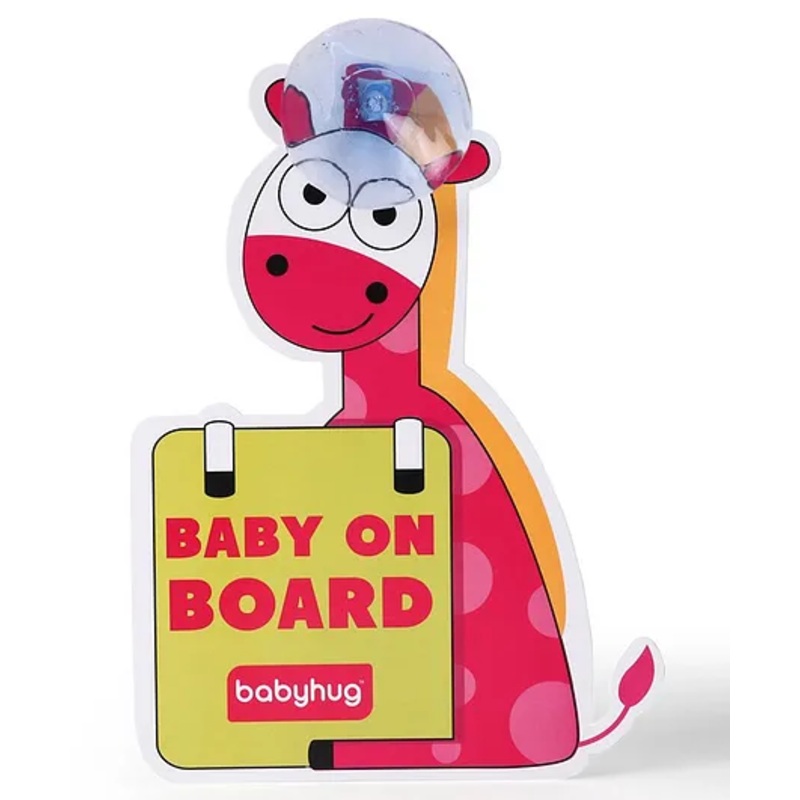 Babyhug Baby On Board Sign Giraffe – Red