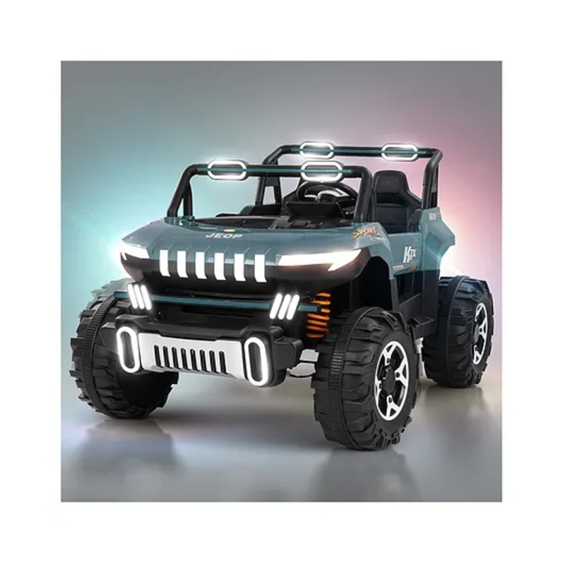 Baybee Autobot Rechargeable Battery Operated Jeep for Kids, Ride on Toy Kids Car with Bluetooth, Music & Light (Green)
