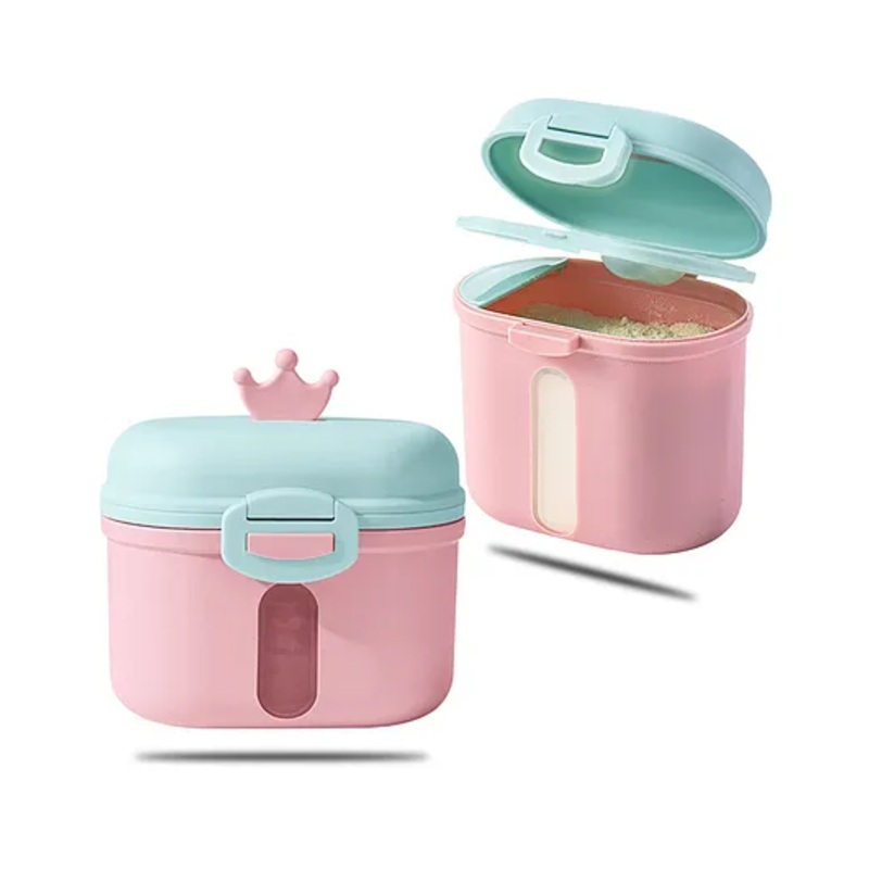 Bembika Milk Powder Storage Container with Scoop and Leveler – Pink (240 g)